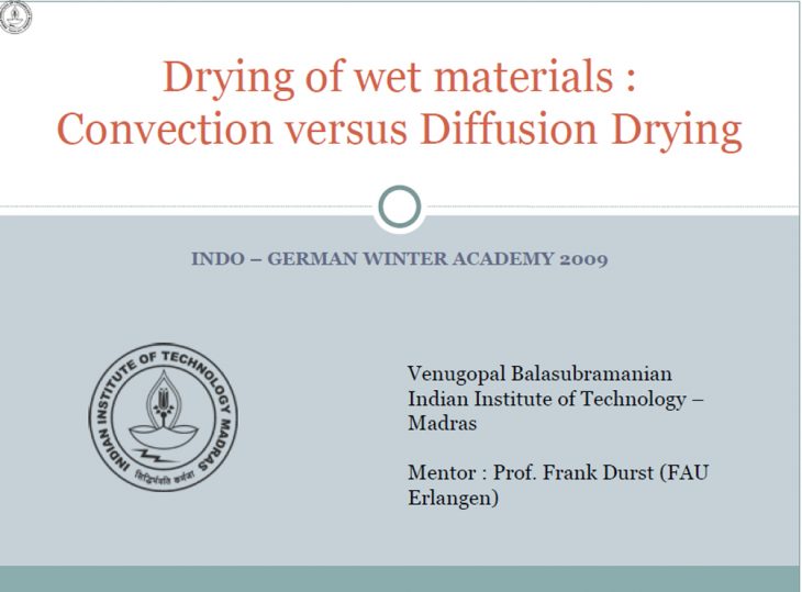 Drying of wet materials